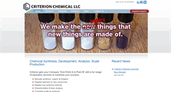 Desktop Screenshot of criterionchemical.com