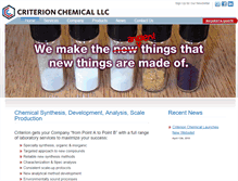 Tablet Screenshot of criterionchemical.com